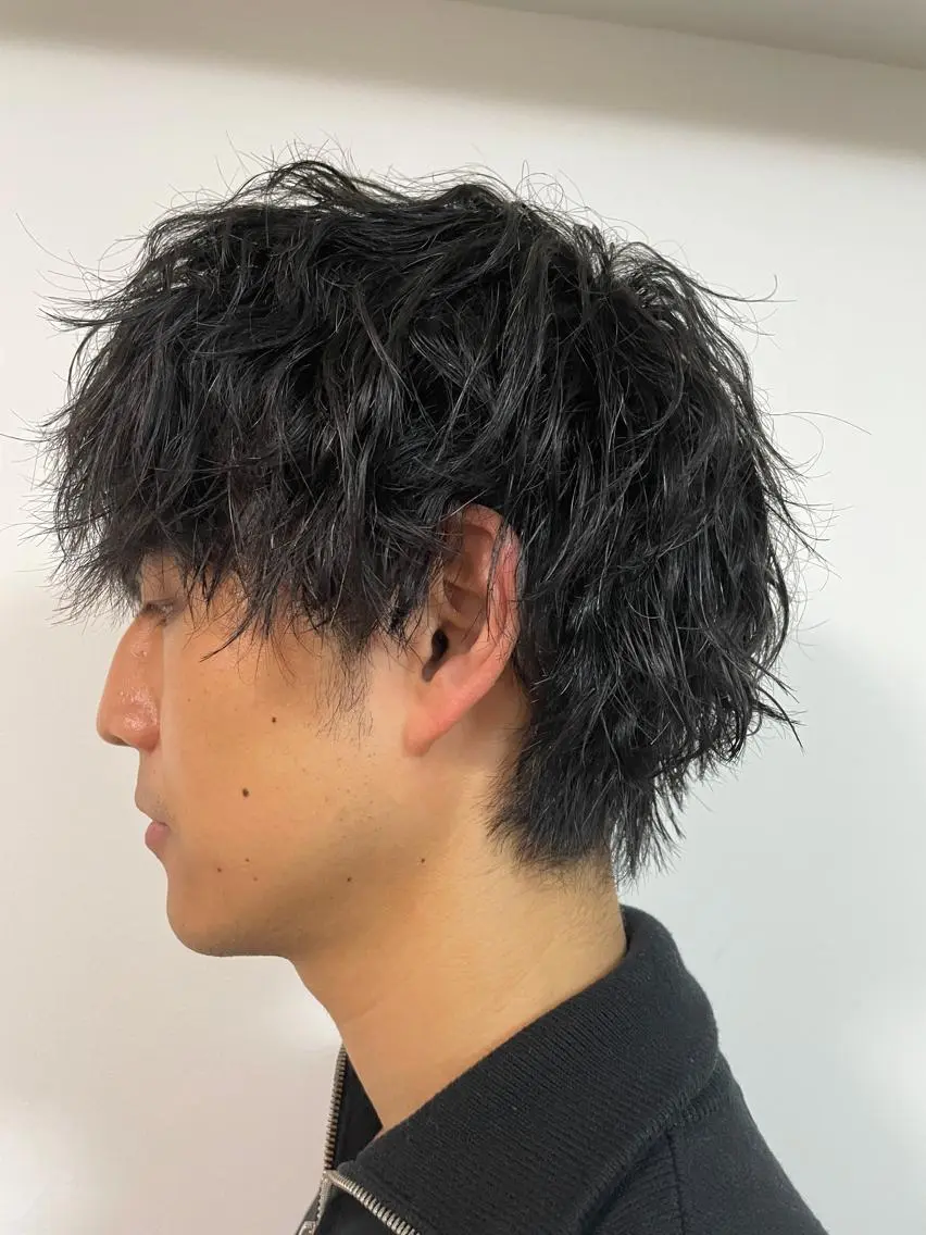 ショート パーマ メンズ メンズパーマ 波巻きパーマ 🌙19時以降通える メンズ専門 コーダイのヘアスタイル
