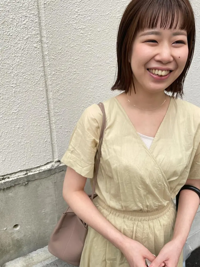 ミディアム カット ヘアカラー トリートメント ayane⭐️ボブ・ ショート・パーマのヘアスタイル