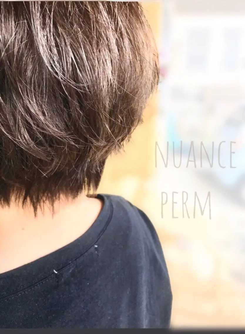 ショート パーマ くせ毛 ニュアンスパーマ hair works raptureのヘアスタイル
