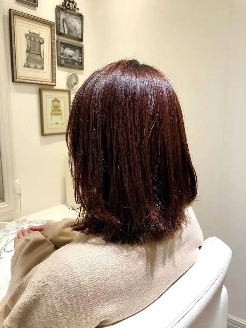 ミディアム ウフ 長瀬のヘアスタイル