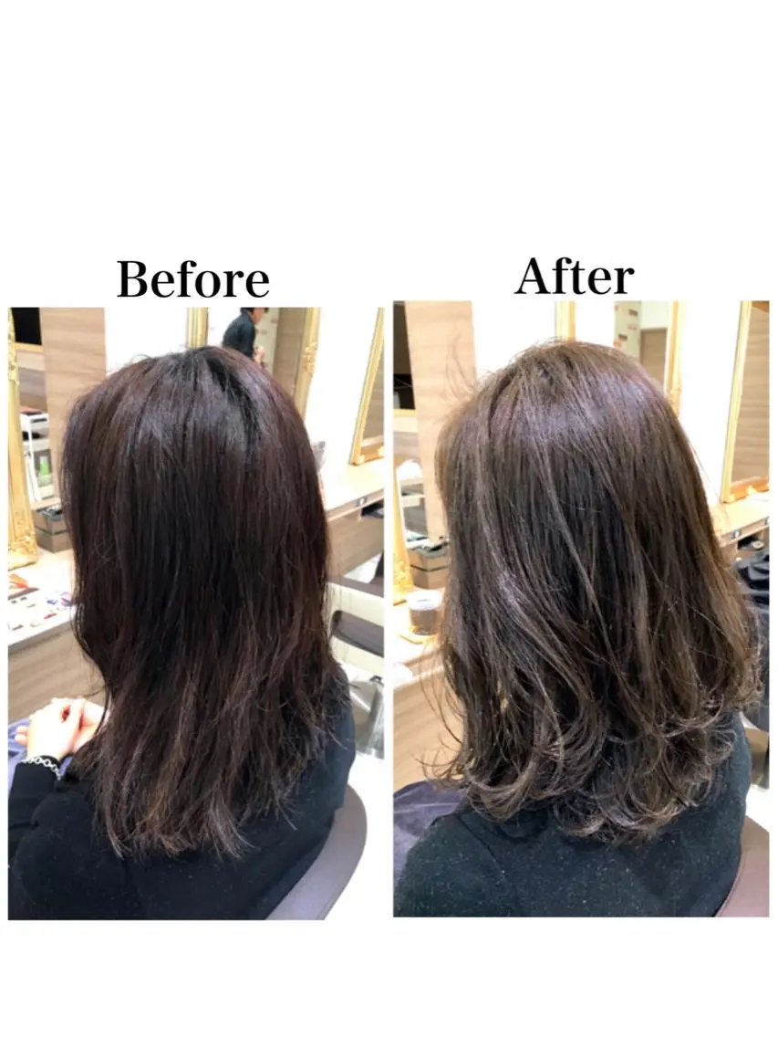 セミロング カット ヘアカラー 新宿 木下拓哉のヘアスタイル