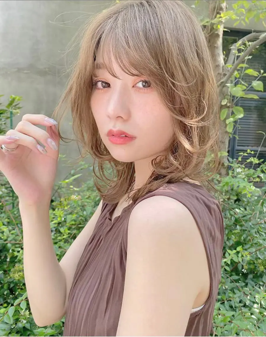 セミロング カラー ヘアアレンジ ベージュカラー ヘアカラー トリートメント 山崎 澪 レイヤーカット/大宮のヘアスタイル