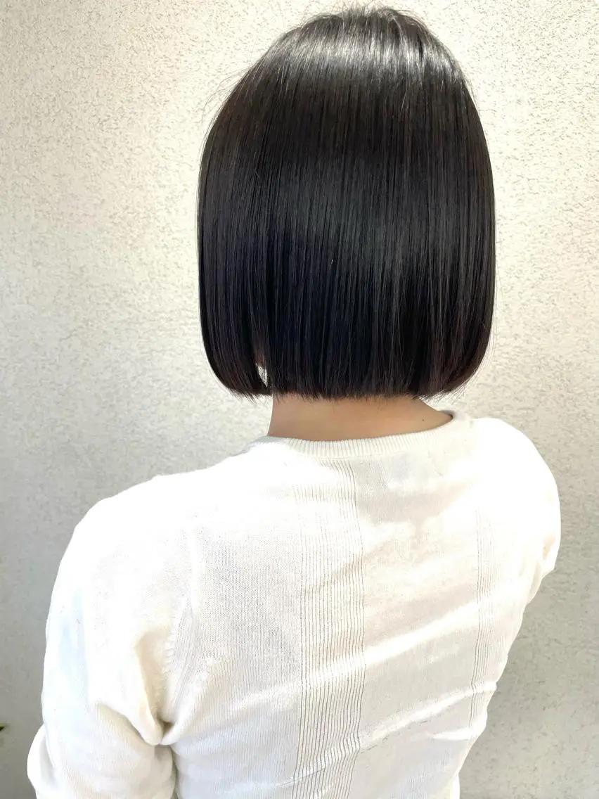 ミディアム カット ヘアカラー トリートメント 松下 由恵のヘアスタイル