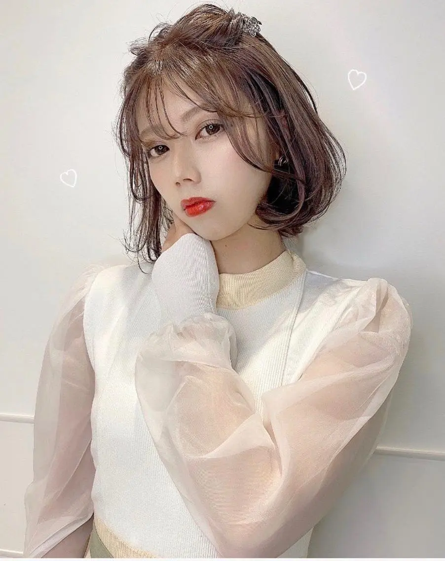 ショート カラー パーマ ヘアアレンジ メンズ キッズ ネイル マツエク・マツパ Amelie yunのヘアスタイル