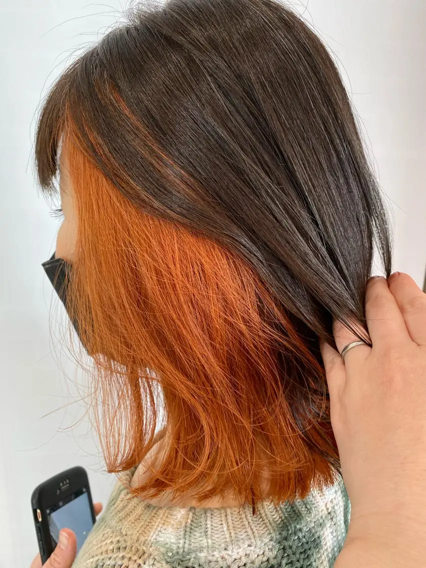 ショート カラー ブリーチ オレンジ 🫧セントリック経堂 SAKURA🫧のヘアスタイル