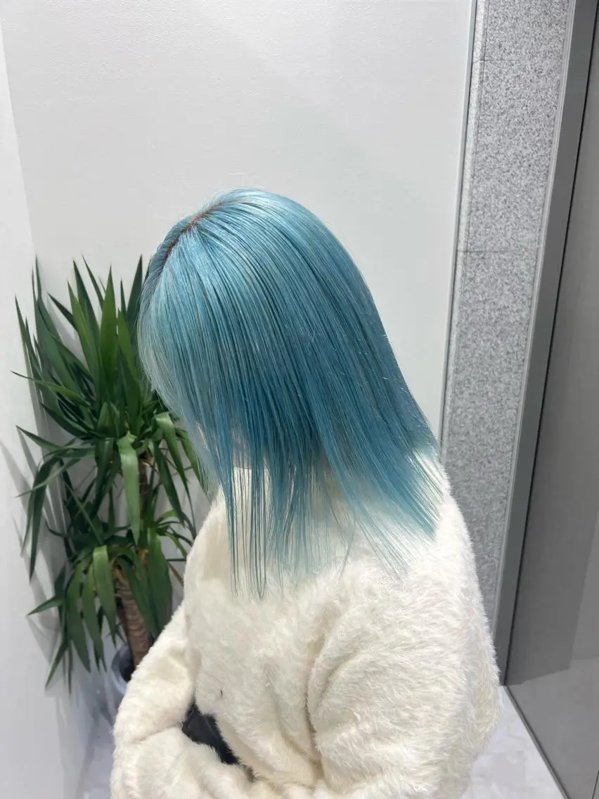 ロング カラー ブルーカラー ラベンダー💜 グレージュ🩶のヘアスタイル