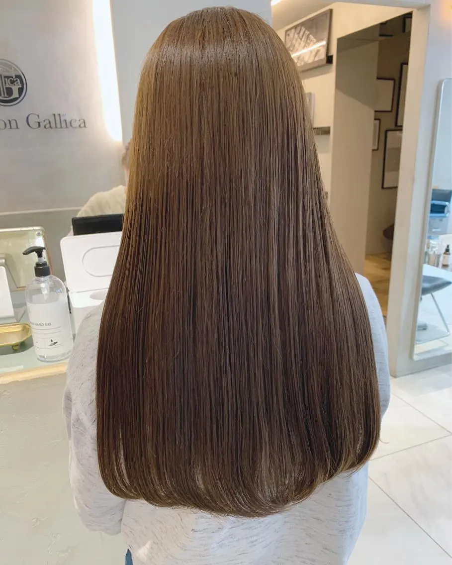 ロング カラー ベージュカラー オリーブベージュ チバ タクミのヘアスタイル