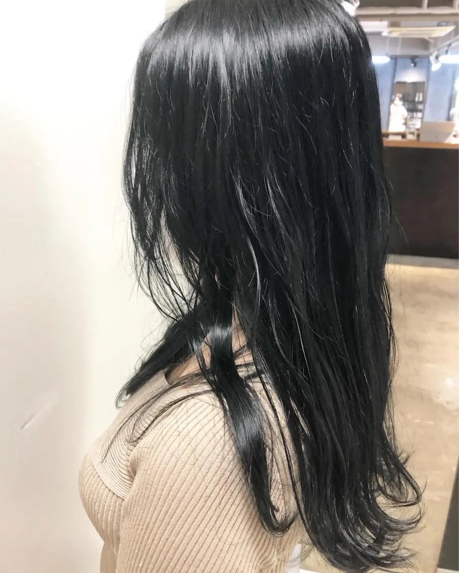 ロング カラー ヘアアレンジ 黒髪 透明感カラー ヘアカラー トリートメント メンズ特化✂️栗原 侑也のヘアスタイル