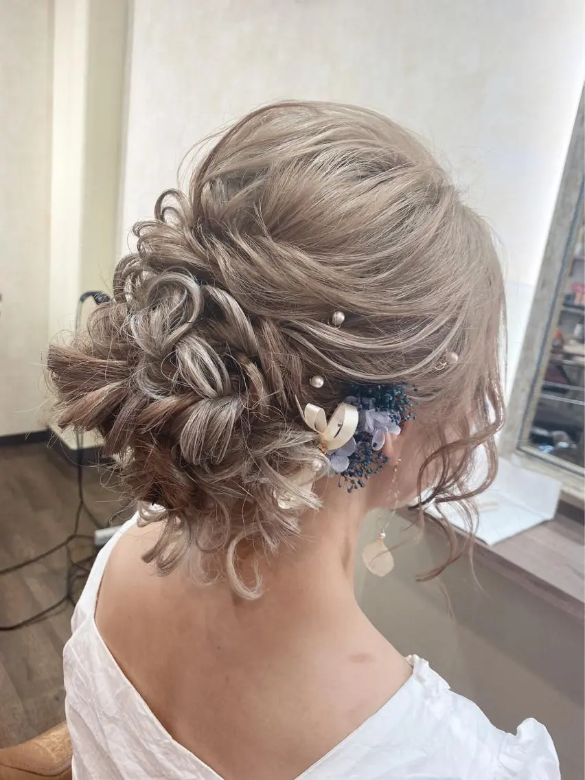 ヘアアレンジ ヘアセット 田井中 悠紀のヘアスタイル