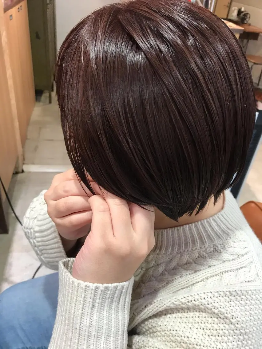 ショート カット ヘアカラー トリートメント ayane⭐️ボブ・ ショート・パーマのヘアスタイル