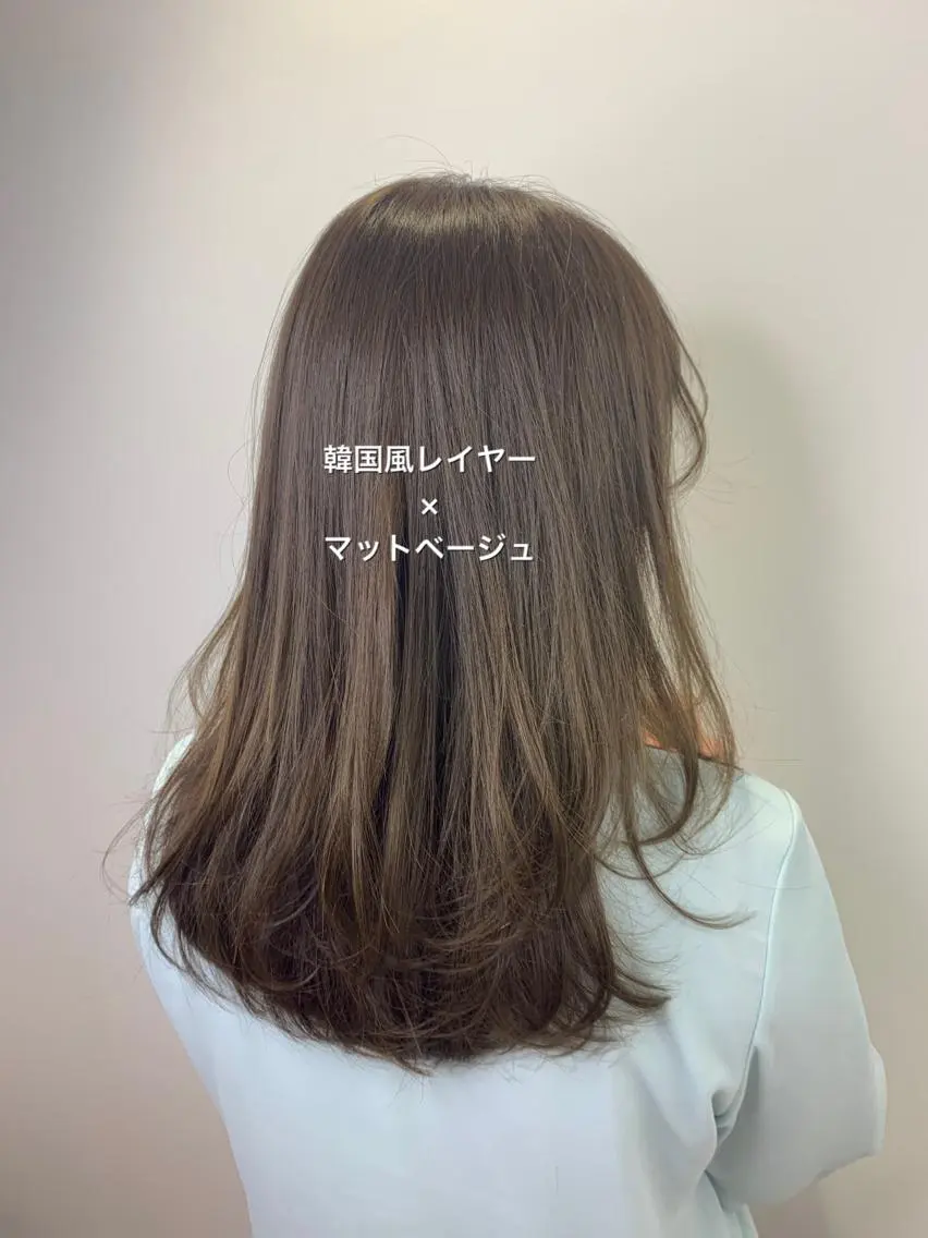 セミロング カラー ベージュカラー 韓国風ヘア レイヤーカット トリートメント 【美髪を叶える】中谷 彰宏（アキ)のヘアスタイル