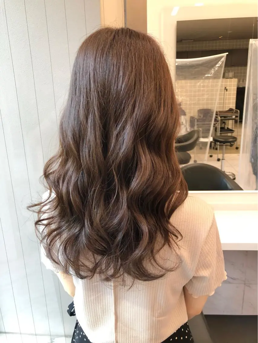 ミディアム カラー パーマ ヘアアレンジ メンズ キッズ ネイル マツエク・マツパ 上品＆韓国風 🥀海心🥀のヘアスタイル