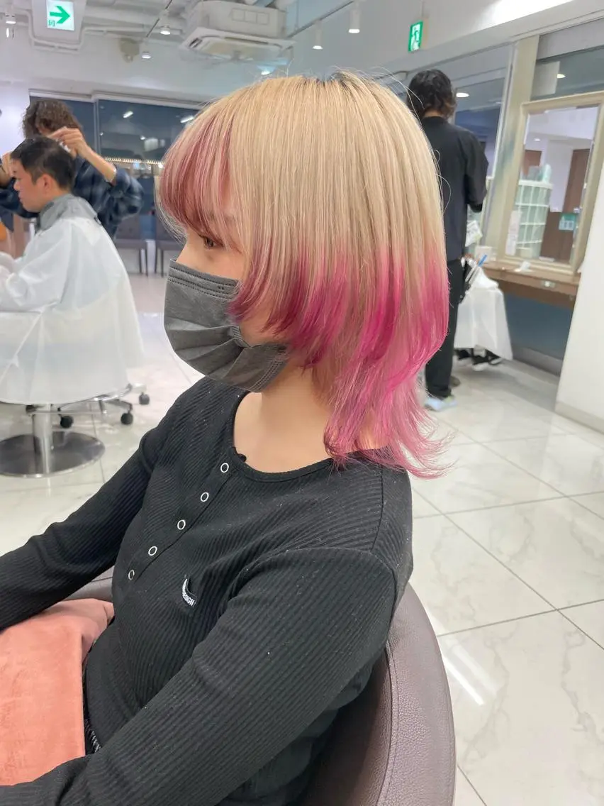 ミディアム カラー デザインカラー ヘアカラー 店長福島成美/髪質 改善縮毛矯正/カラーのヘアスタイル
