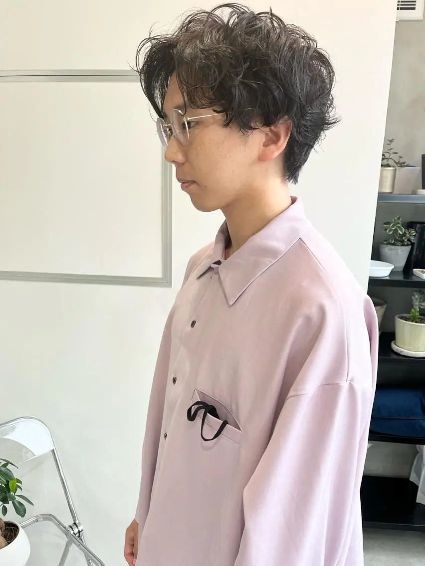 ショート パーマ メンズ カット パーマ トリートメント ill副店長 立和田純也のヘアスタイル