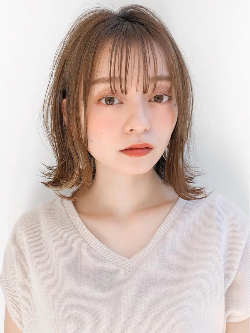 ミディアム カラー 切りっぱなしボブ ボブ レイヤー×髪質改善✨ 渋谷/佐藤侑哉のヘアスタイル