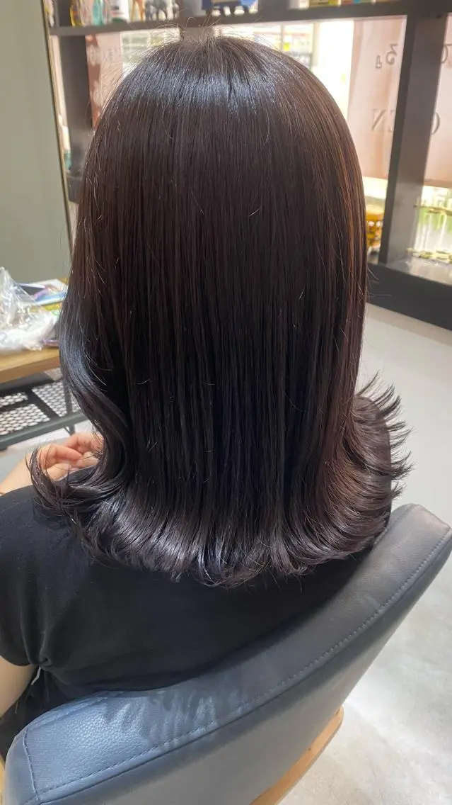 ミディアム カラー 髪質改善サロン🫧 戎谷栞菜のヘアスタイル