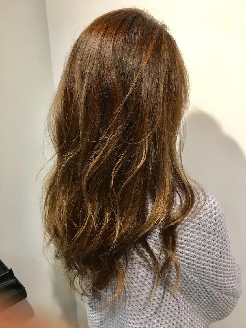 セミロング カラー パーマ イルミナカラー 【白髪ぼかし】 矢内　夏輝のヘアスタイル