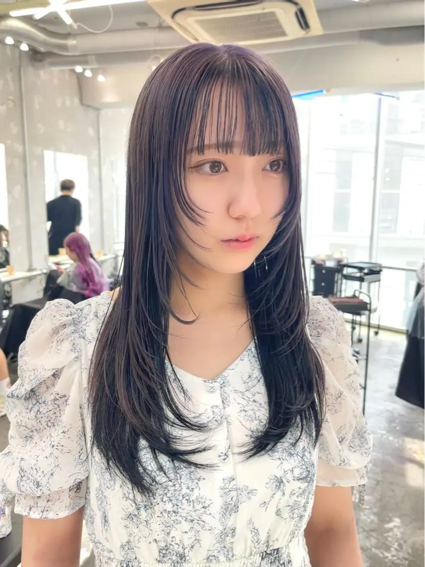 ロング カラー ヘアカラー トリートメント ハッシュカット/ハイ トーン/HIROKIのヘアスタイル