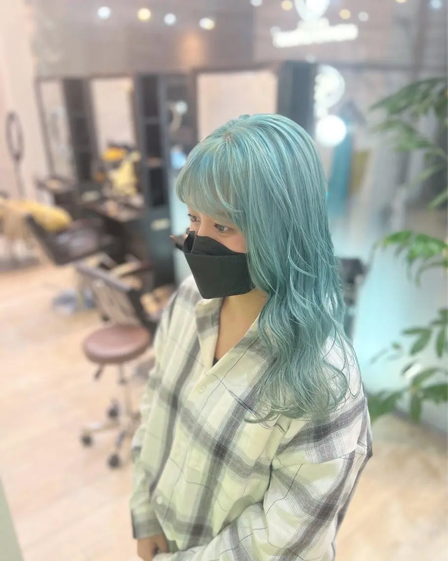 ロング カラー カット ヘアカラー トリートメント ブリーチ特化 梅田本多翔のヘアスタイル