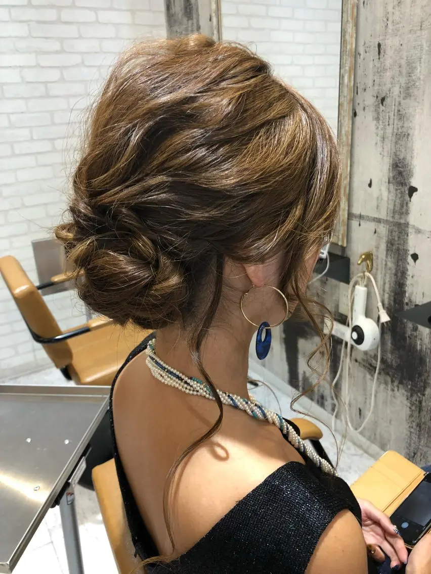 ロング ヘアアレンジ 【デザイナー】田中 美生のヘアスタイル