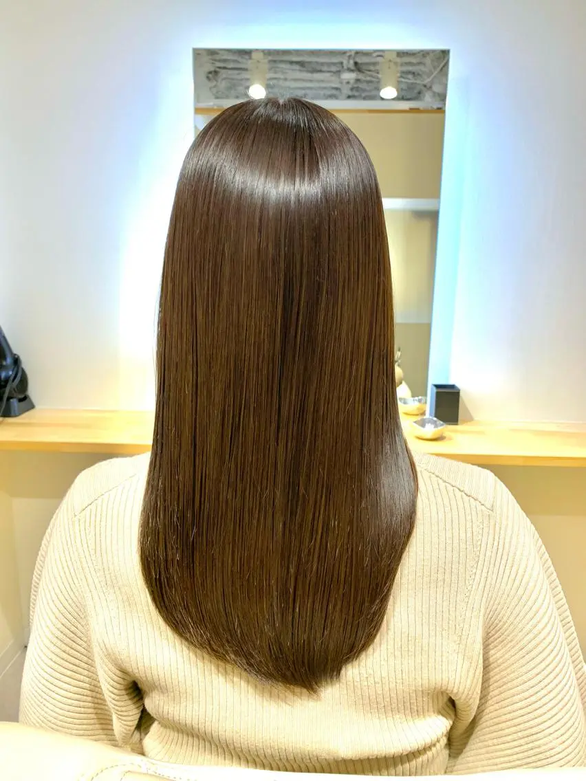 セミロング カラー トリートメント 酸熱トリートメント 🏆蔵前個室 美容院🏆　大川月央のヘアスタイル