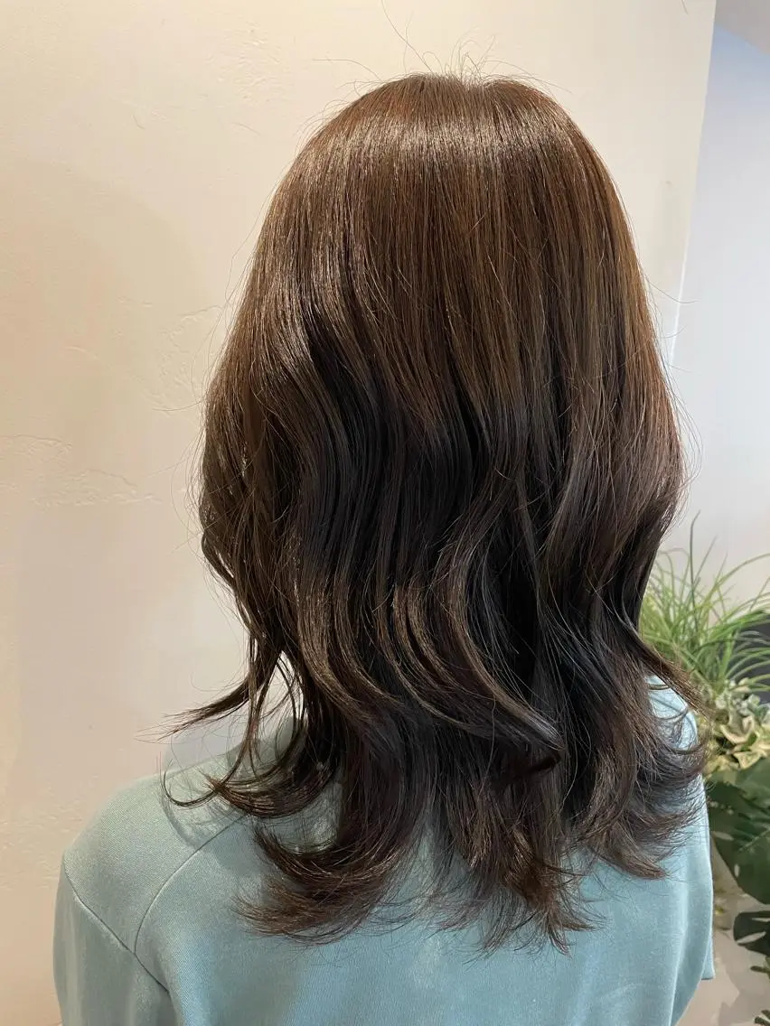 ミディアム カラー カット ヘアカラー トリートメント AKALA HAIR 西宮店 Juriのヘアスタイル