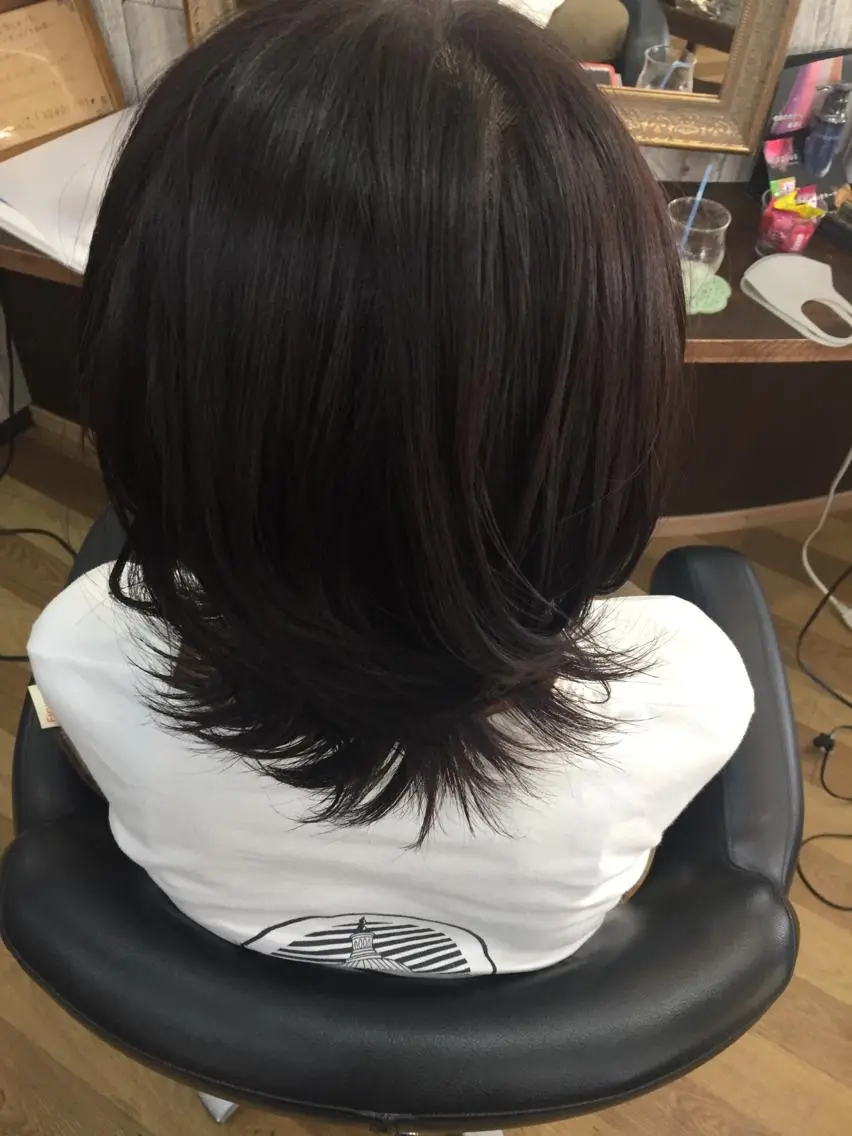 カラー ベージュカラー イルミナカラー ピンクカラー ピンクベージュ 中山 ルミ子のヘアスタイル