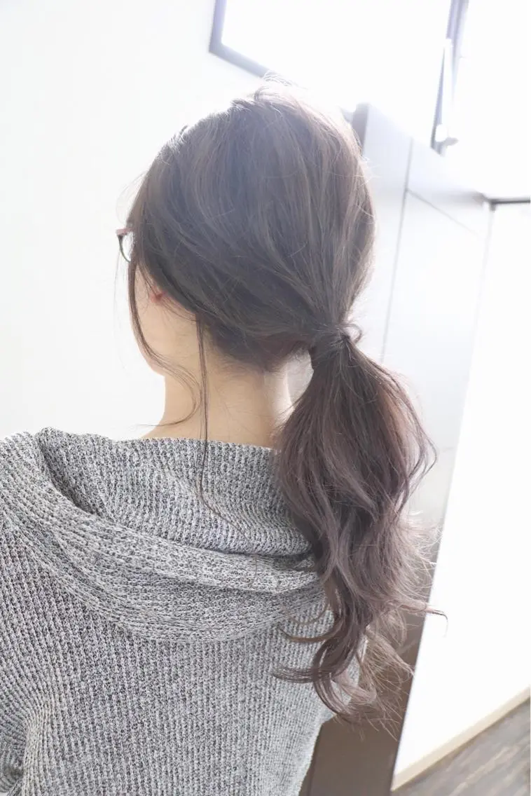 ロング アッシュ soins de MaLilyのヘアスタイル