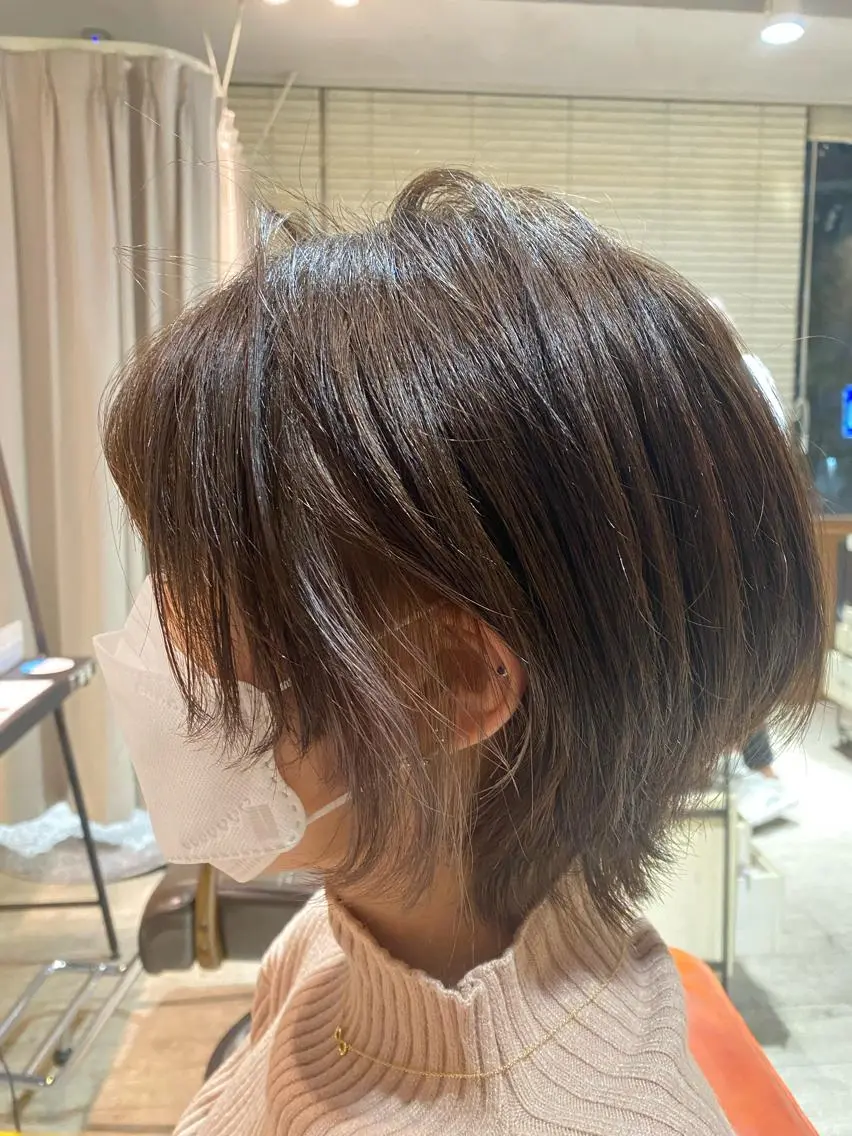 ショート カラー ヘアアレンジ シルバー ショートヘア ウルフカット カット ヘアカラー MODE K’s川西 瀧尻光のヘアスタイル