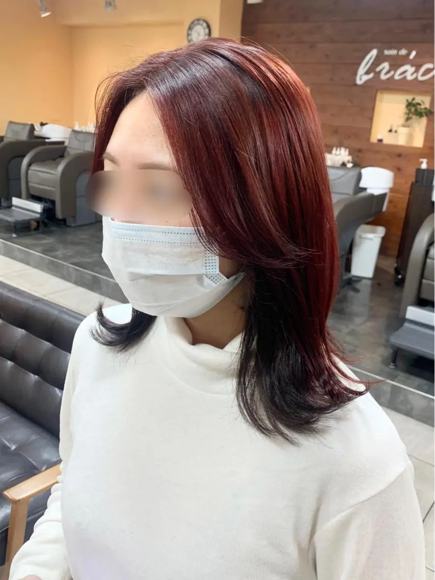 ミディアム カット ヘアカラー 🫧艶髪カラー🫧 森本くるみのヘアスタイル