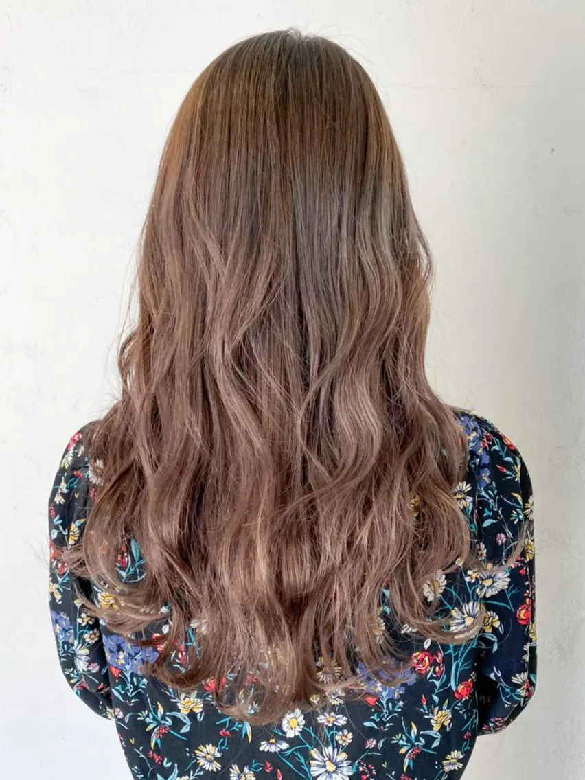 セミロング カラー パーマ ヘアアレンジ アッシュ アッシュブラウン ブラウンカラー ITbyALBUM 中野店のヘアスタイル