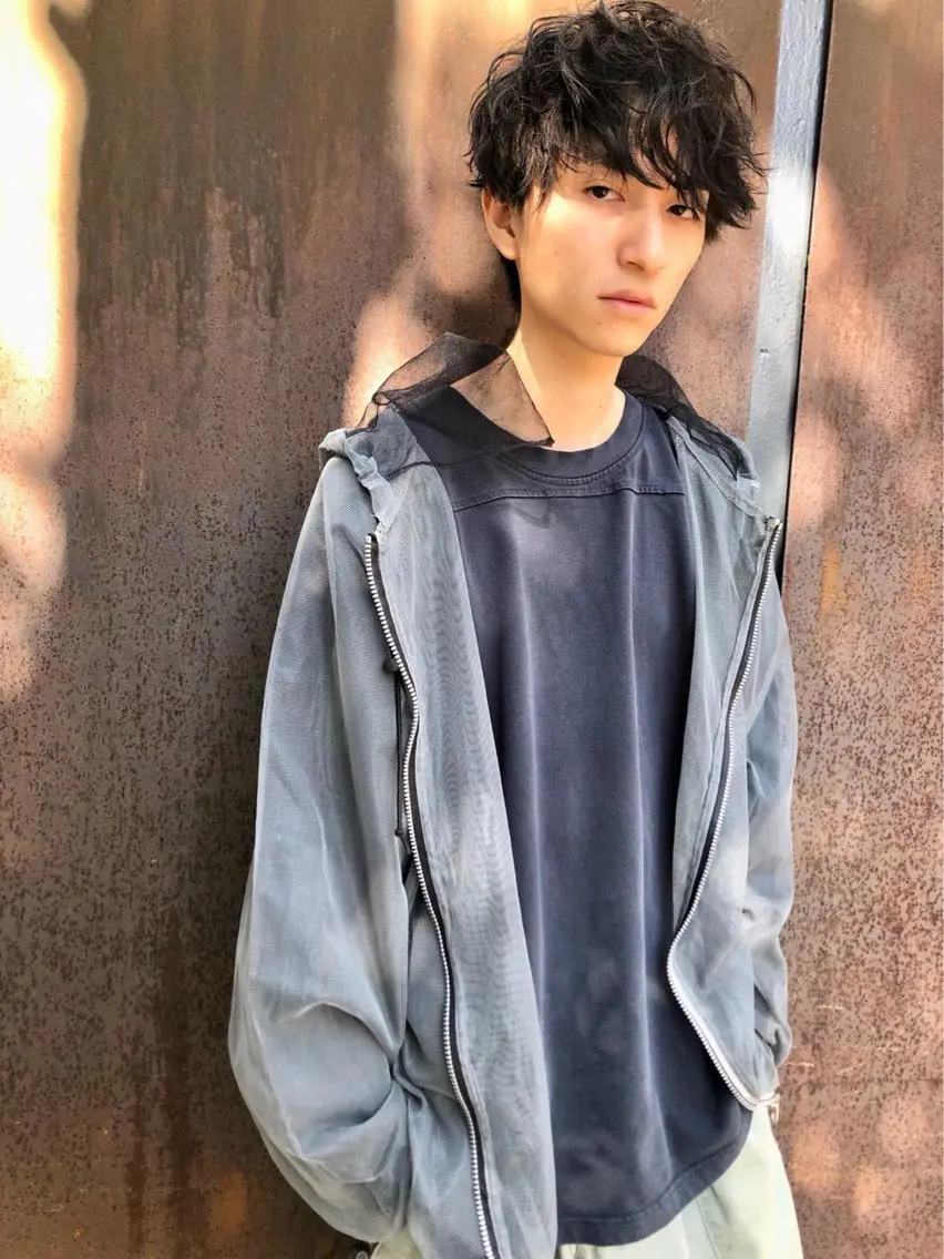セミロング カラー ヘアアレンジ メンズ カット ヘアカラー トリートメント ヘッドスパ ヘアセット ✨【公式】渋谷メンズ サロン BLUCK✨のヘアスタイル