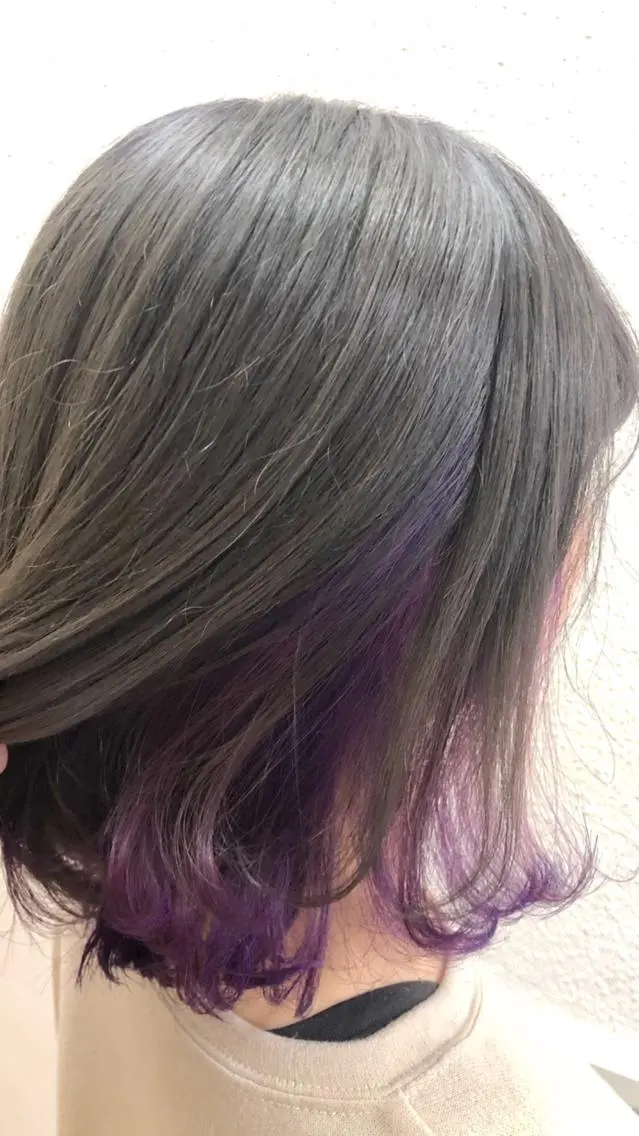 ショート カラー パープルカラー 髪質改善/美髪矯 正ヤマモトハルキのヘアスタイル