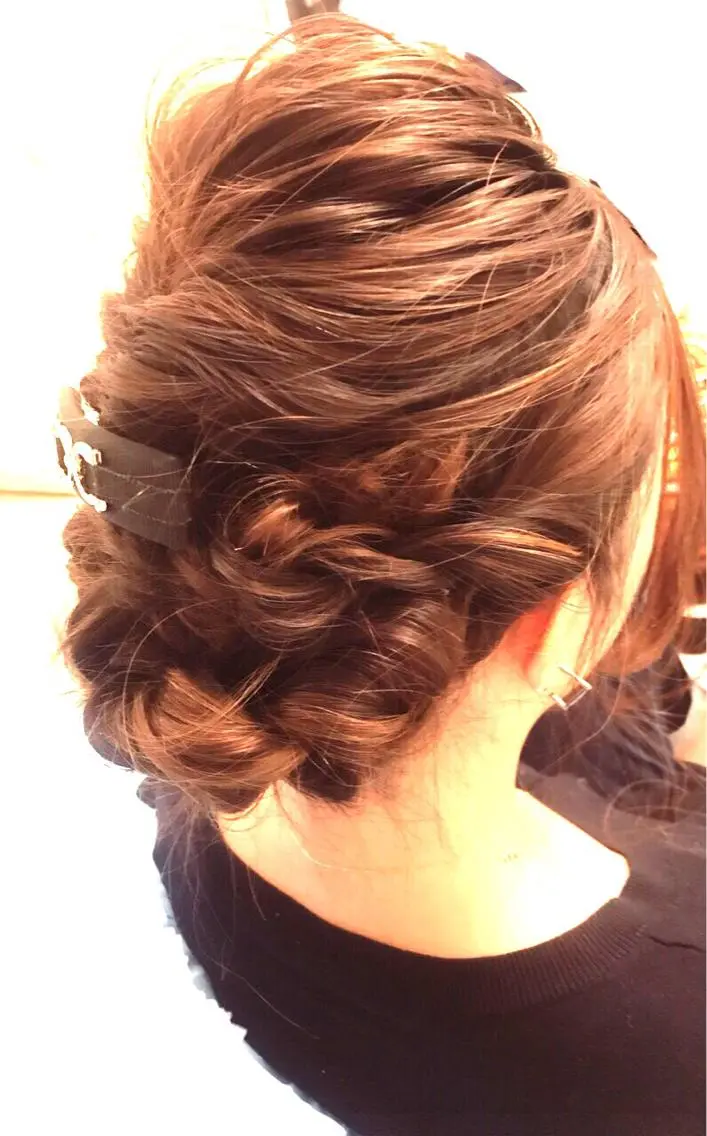 ヘアアレンジ 簡単アレンジ リップカール 神戸のヘアスタイル