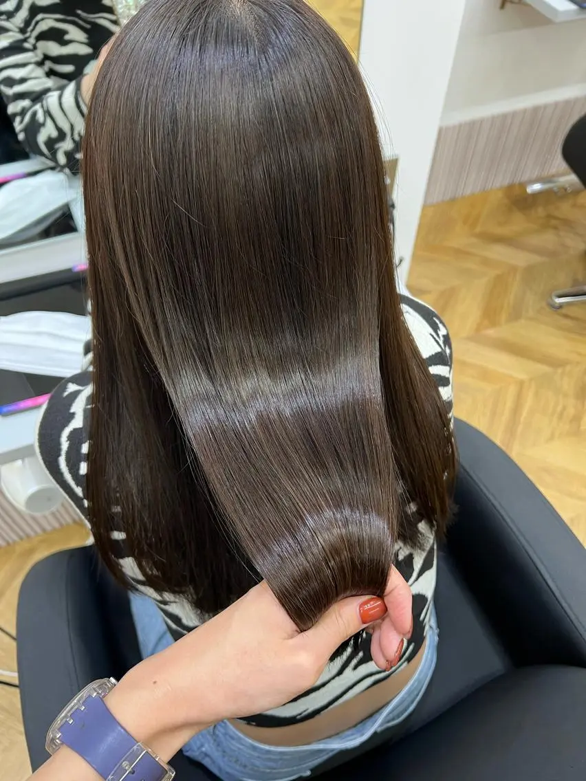 ロング カラー ヘアアレンジ トリートメント カット 縮毛矯正 ✨カチモリ✨レイヤー 韓国ヘア🇰🇷ゆいのヘアスタイル