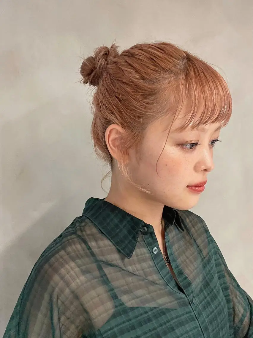 セミロング カラー 🪞透け感&韓国ヘア 🪞honokaのヘアスタイル