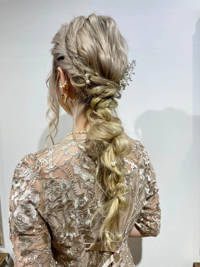 ロング ヘアアレンジ ヘアセット ヘアアレンジ にいた かづしげのヘアスタイル