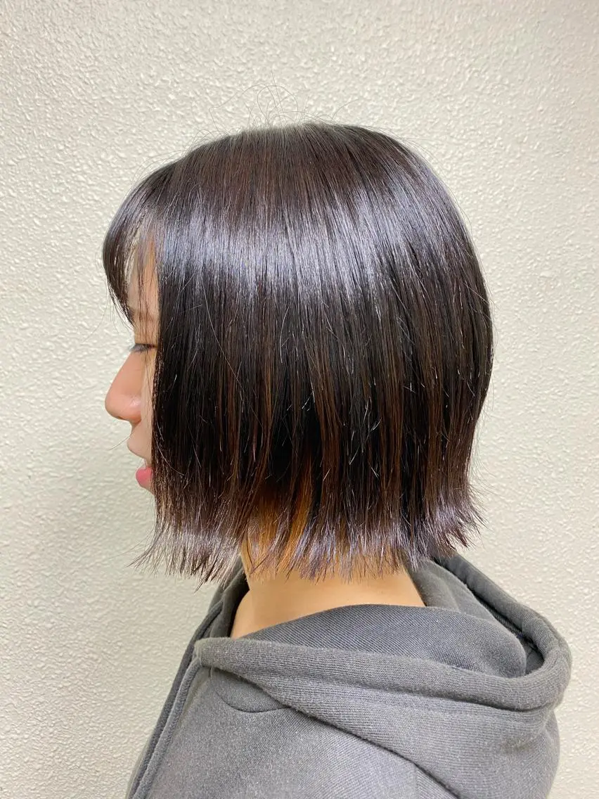 ショート カラー 外ハネヘア 縮毛矯正/艶カラー/ ikedaのヘアスタイル