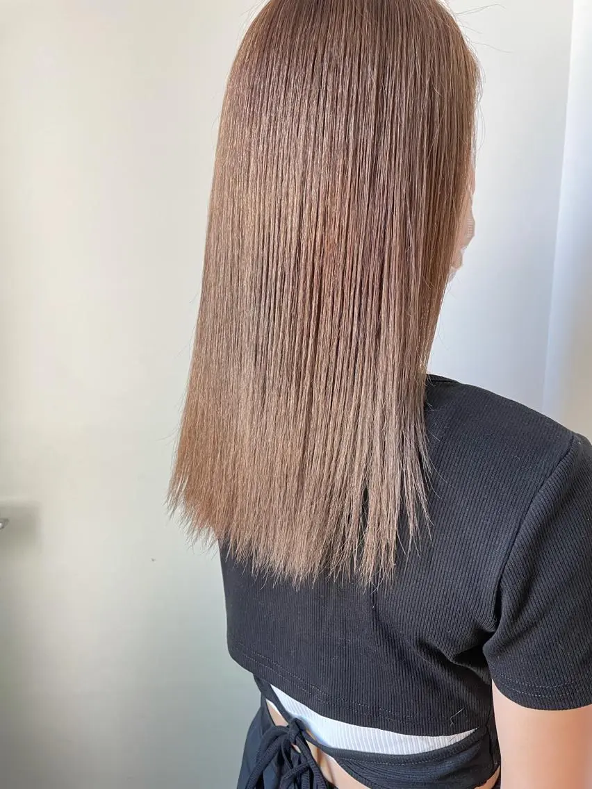 セミロング カラー アッシュ ベージュカラー ブロンド ブラウンカラー ハイライトカラー カット ヘアカラー トリートメント 江上拓郎/ショート /酸性ストレートのヘアスタイル