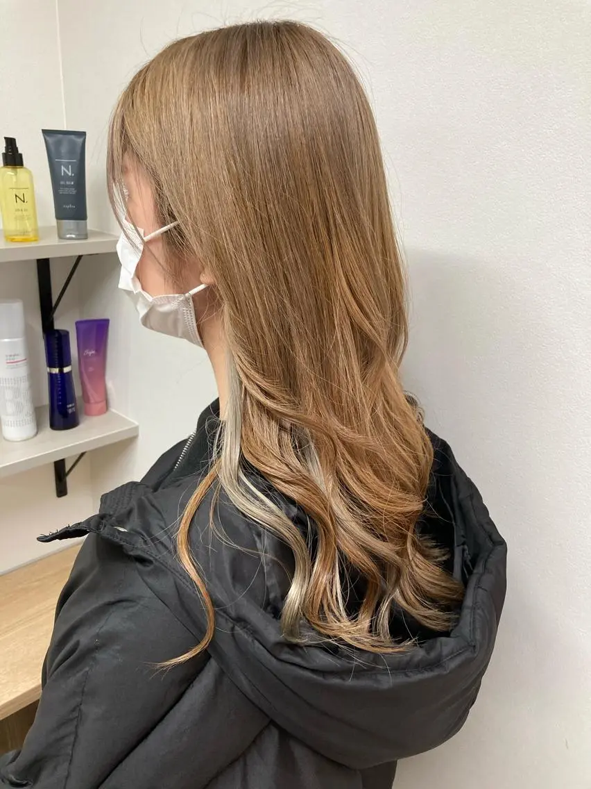 ロング カラー ヘアカラー Chainon 山中 拓也のヘアスタイル