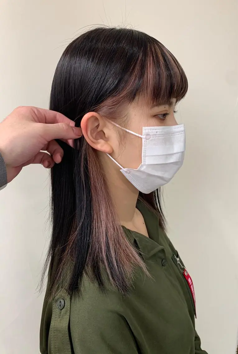 ロング カラー ピンクカラー 浦野 剛志のヘアスタイル