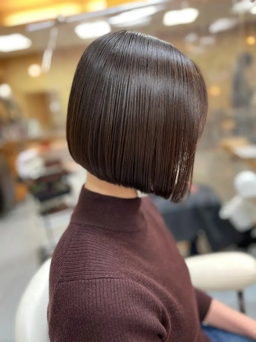 ミディアム パーマ カット トリートメント 髪質改善/縮毛矯正 /レイヤーカット岡部のヘアスタイル