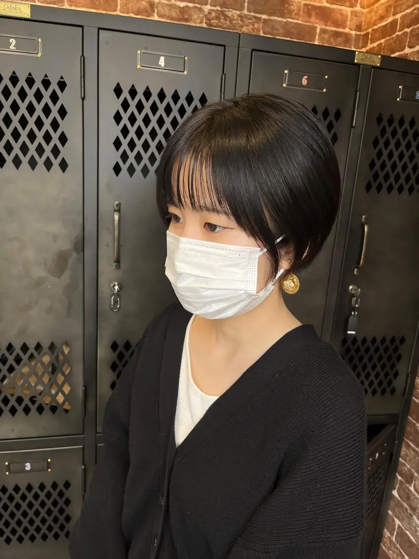 ショート パーマ ヘアアレンジ メンズ キッズ ネイル アイブロウ メンズパーマ ケアカラー ピンクブラウン 眉カラー メンズアイブロウ 久木原 ゆりのヘアスタイル