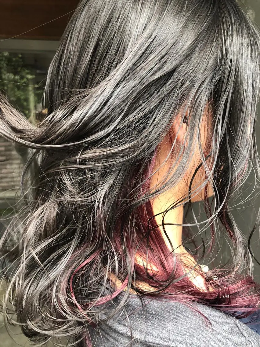 セミロング カラー ヘアアレンジ ミニボブ/ブリーチ 🌈MISATOのヘアスタイル