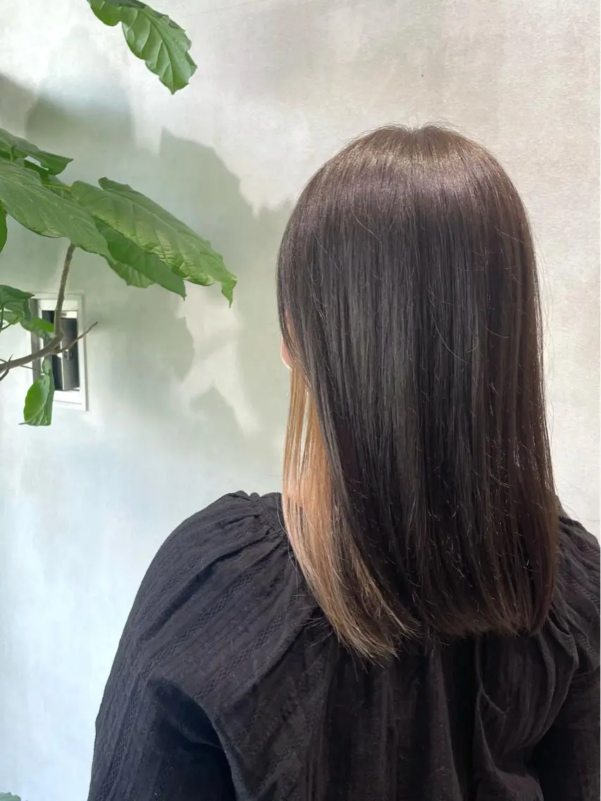 セミロング カラー 顔周りカット レイヤーカット 🌿 濱野玲奈のヘアスタイル