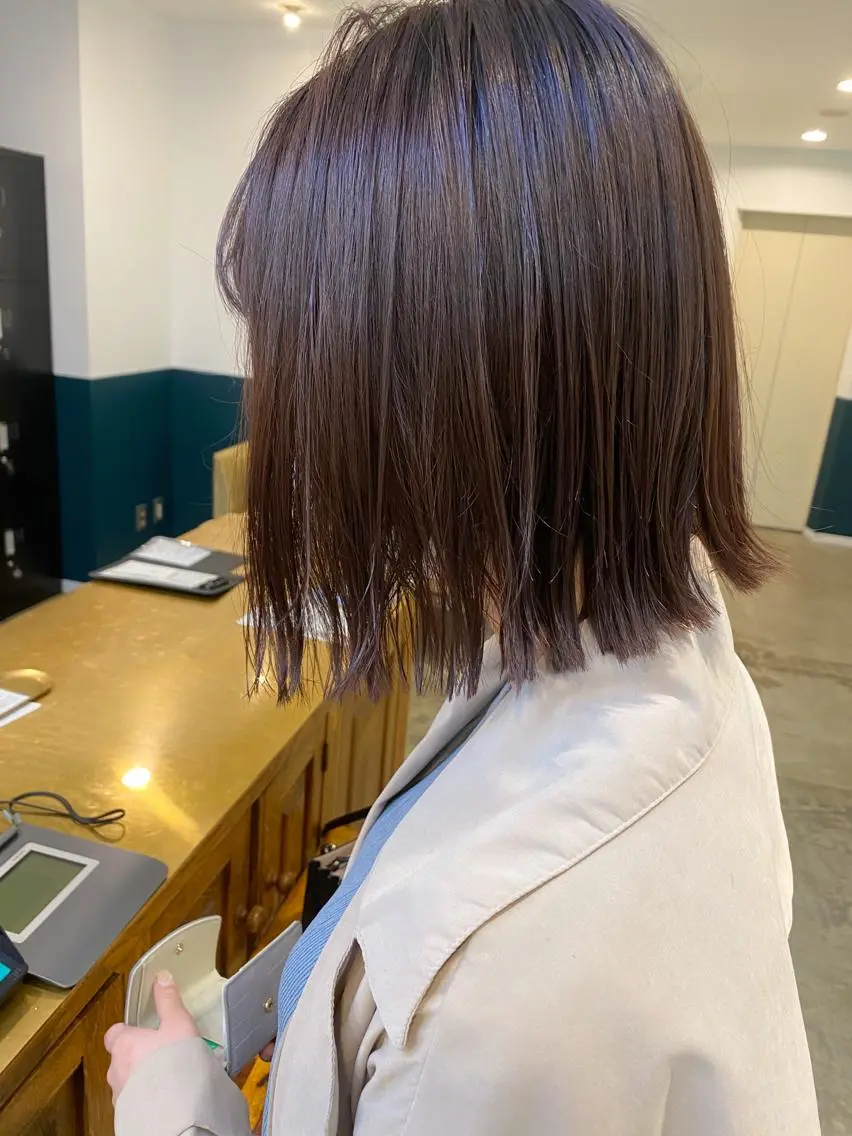 ショート 切りっぱなしボブ ボブ 武内 凌 TELAHAIRのヘアスタイル