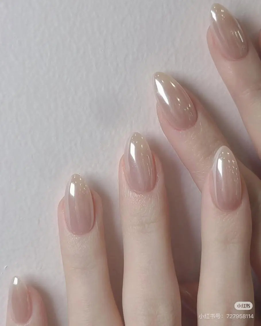 ネイル フレンチネイル ジェルネイル ガラスフレンチ 韓国ネイル マグネットネイル The Nail 新大久保店のネイルデザイン