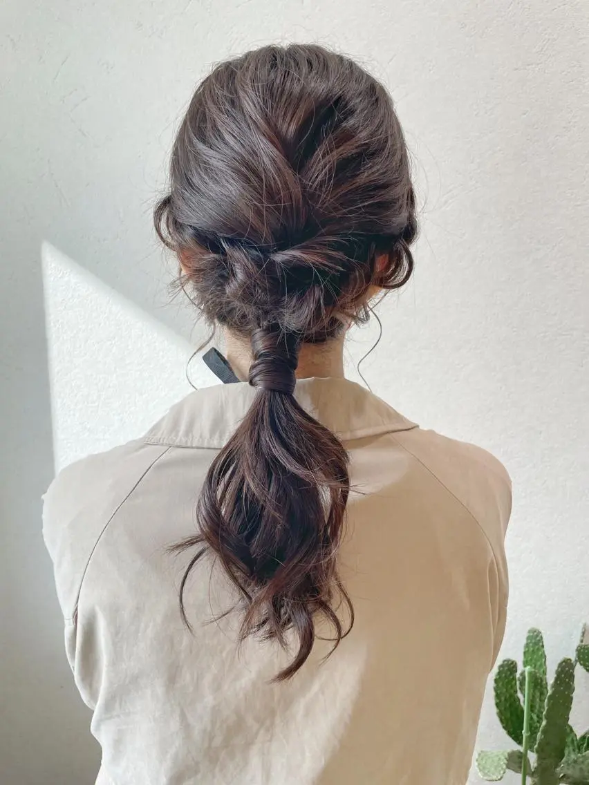 セミロング ヘアアレンジ 大平 美沙のヘアスタイル