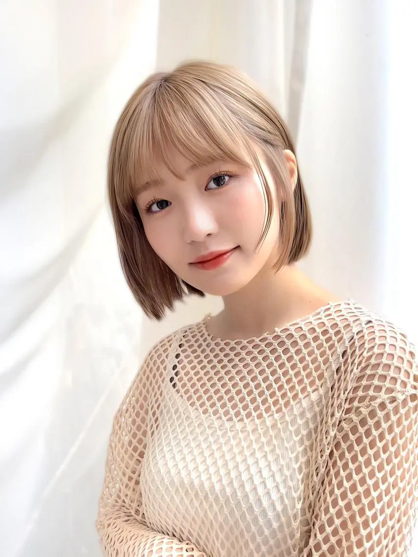 ショート カラー パーマ ヘアアレンジ ベージュカラー ブリーチ ケアブリーチ 透明感カラー ダブルカラー レイヤーカット/ボブ /縮毛矯正✨大輝のヘアスタイル