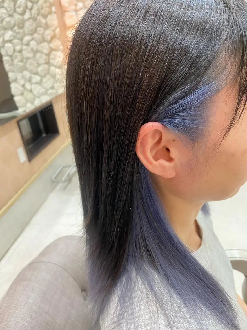 セミロング カラー 沼田 孝志のヘアスタイル